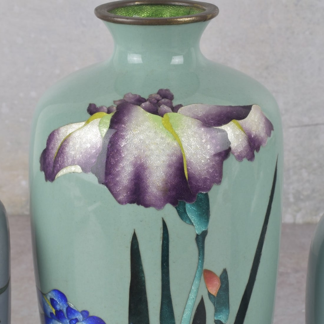 Japanese Cloisonne Vases - 4