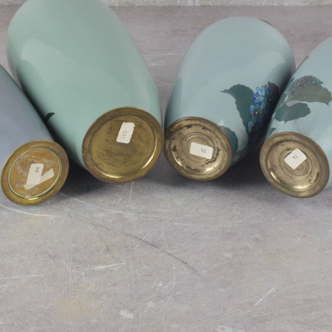 Japanese Cloisonne Vases - 7