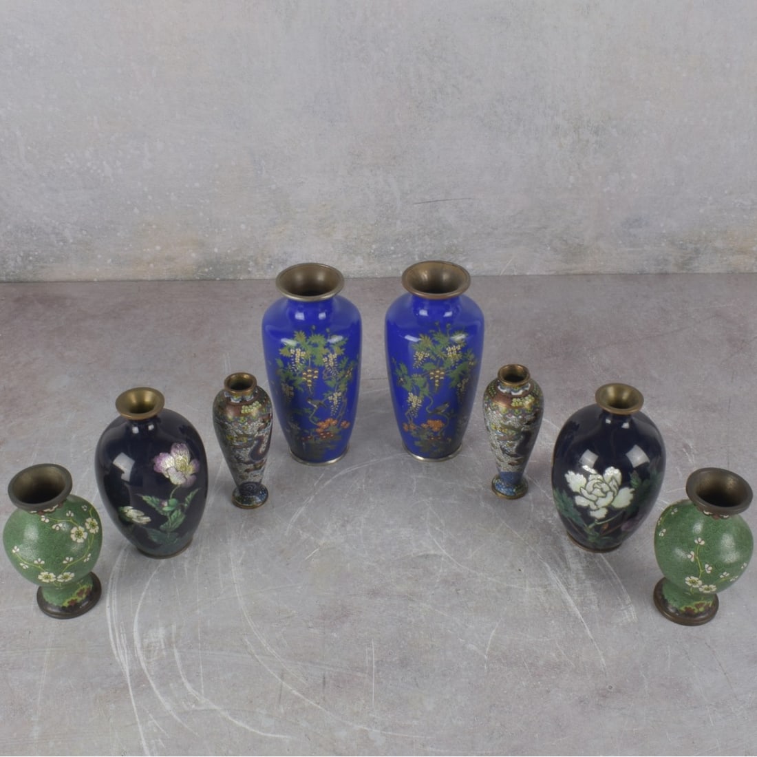 Japanese Cloisonne Vases - 2