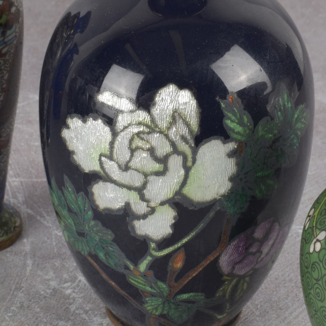 Japanese Cloisonne Vases - 3