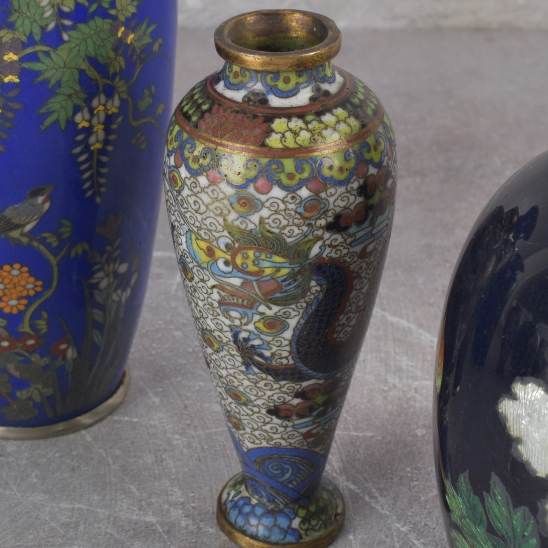 Japanese Cloisonne Vases - 4