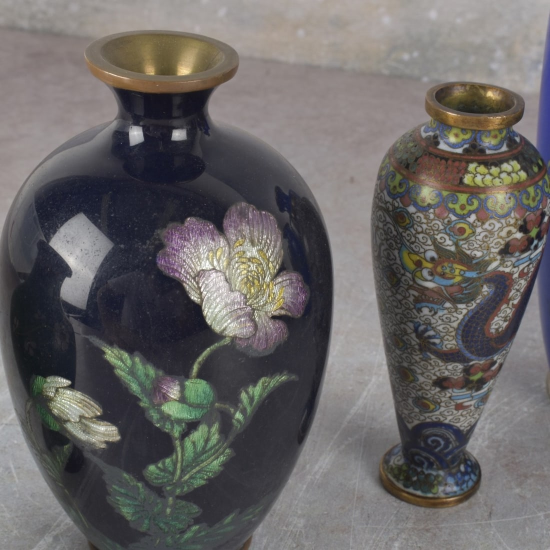 Japanese Cloisonne Vases - 6