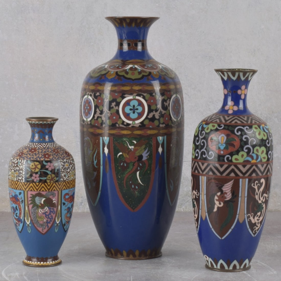 Japanese Cloisonne Vases (1 of 7)