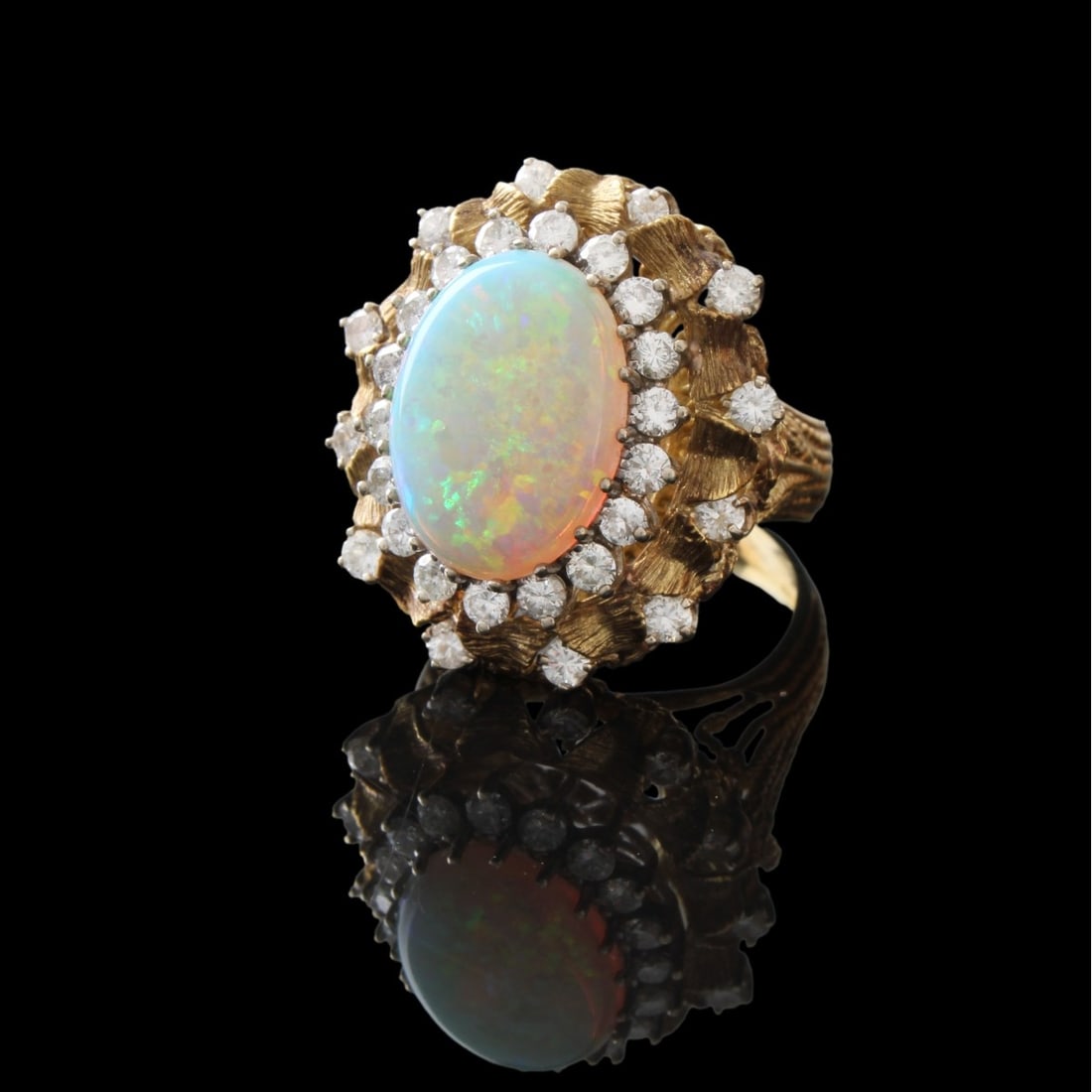 Opal, Diamond and 18K Ring (1 of 6)