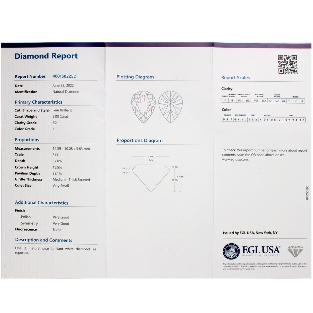EGL Diamond and Platinum Ring - 7