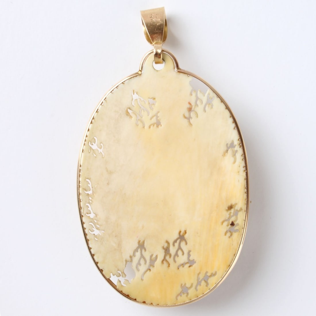 14K Mounted Flower Pendant - 3