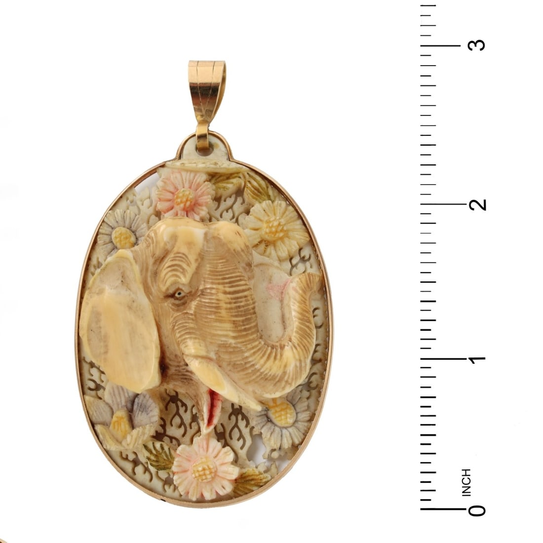 14K Mounted Flower Pendant - 5