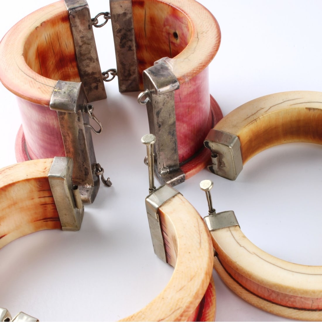 Vintage Carved Cuff Bracelets - 3