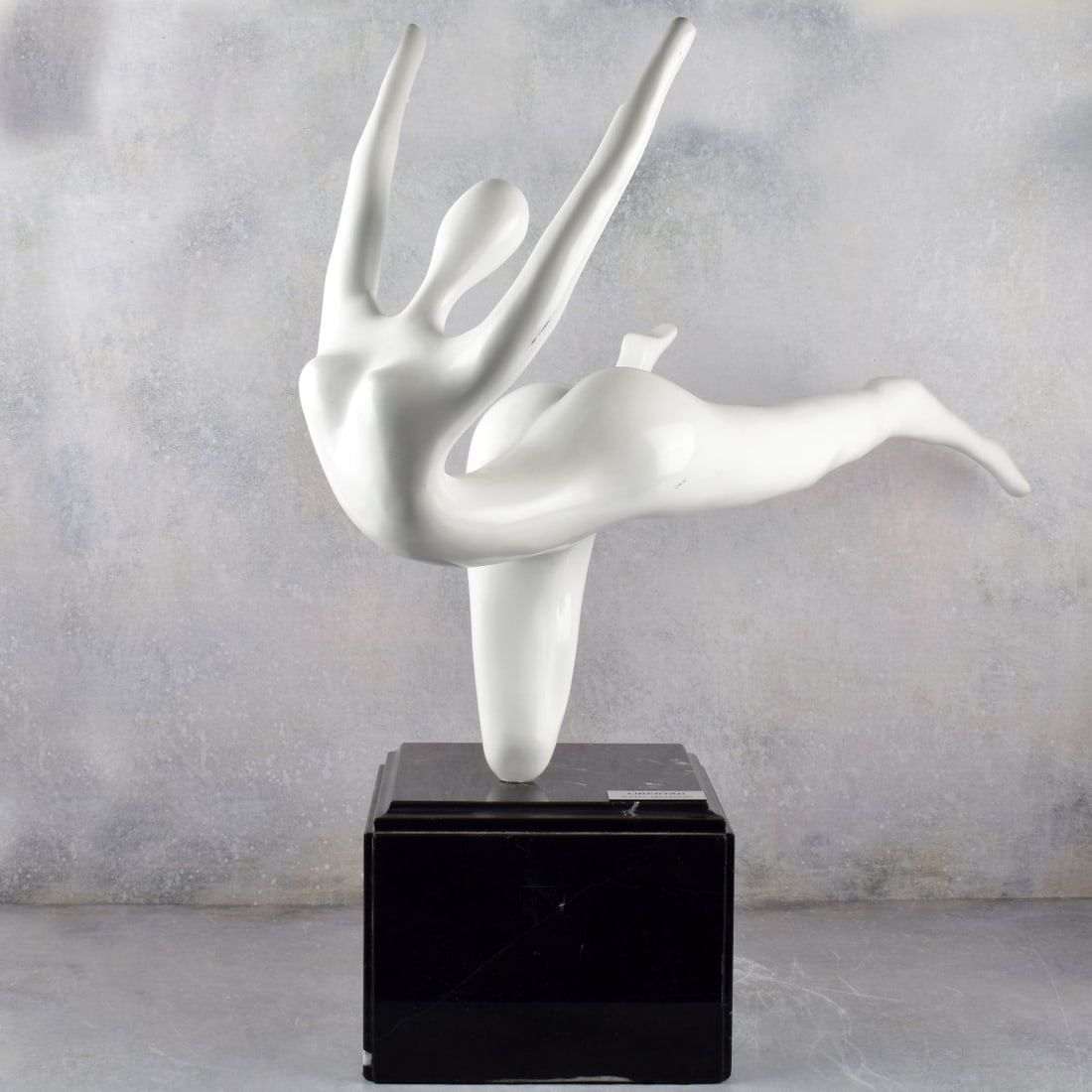 Sara Mansur, Mexican (b. 1975): Sara Mansur, Mexican (b. 1975) "Libertad" Art Deco Painted Bronze Sculpture Mounted on a Marble Base. Figure measures: 21-1/2" high, 34" wide, 7" deep, marble base measures: 8" high, 10" wide, 10" dee