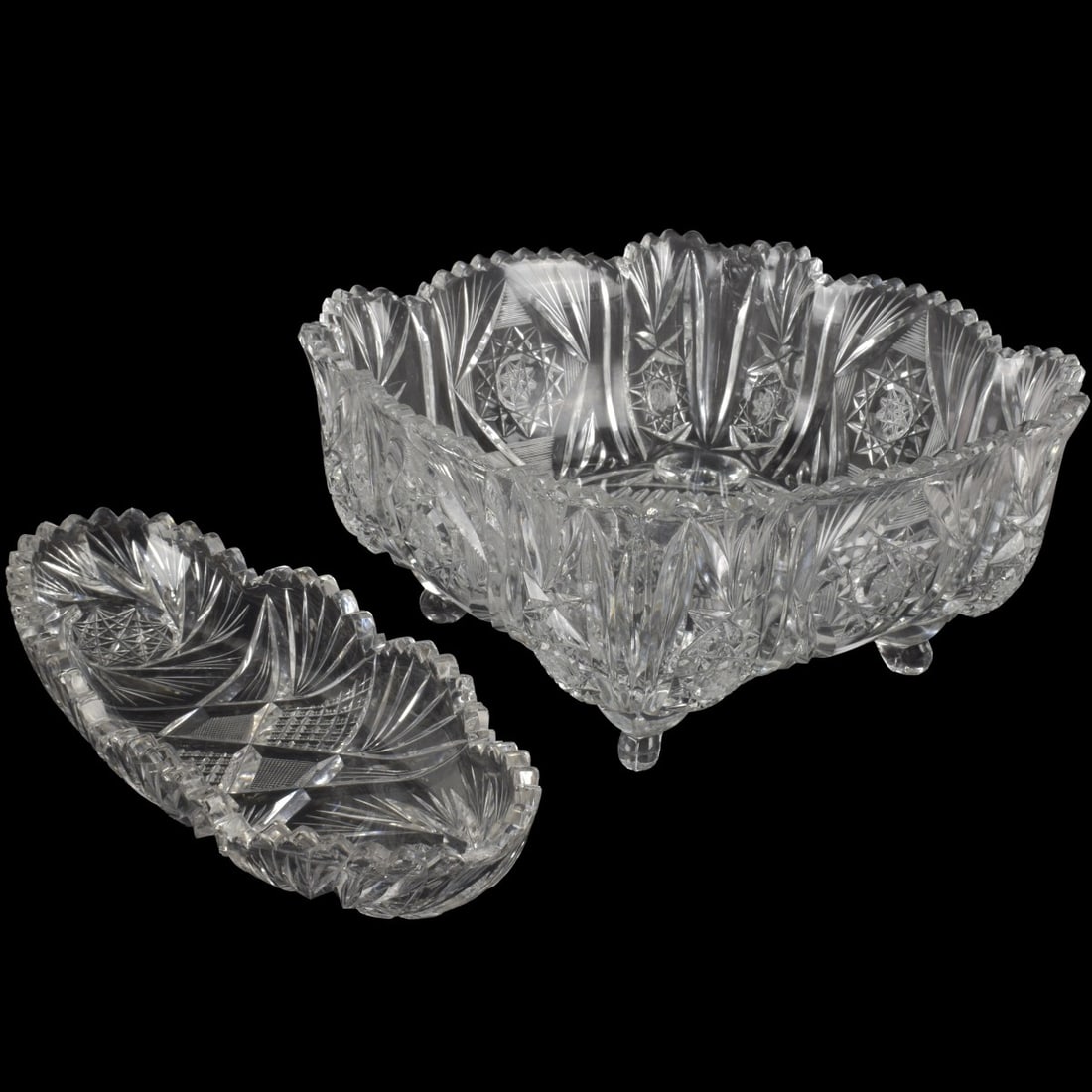 4pc American Cut Glass - 3