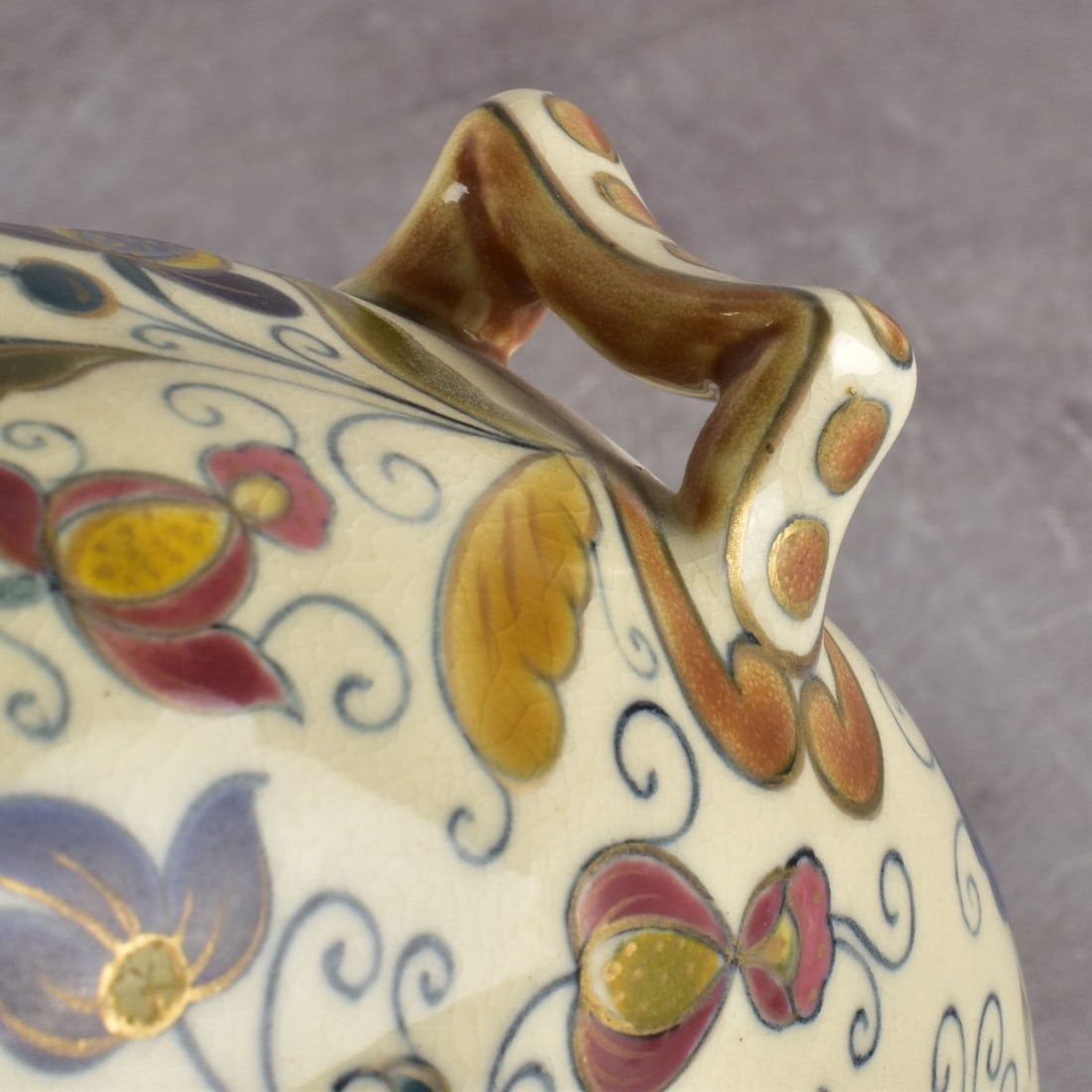 Hungarian Zsolnay Moon Flask Vase - 5