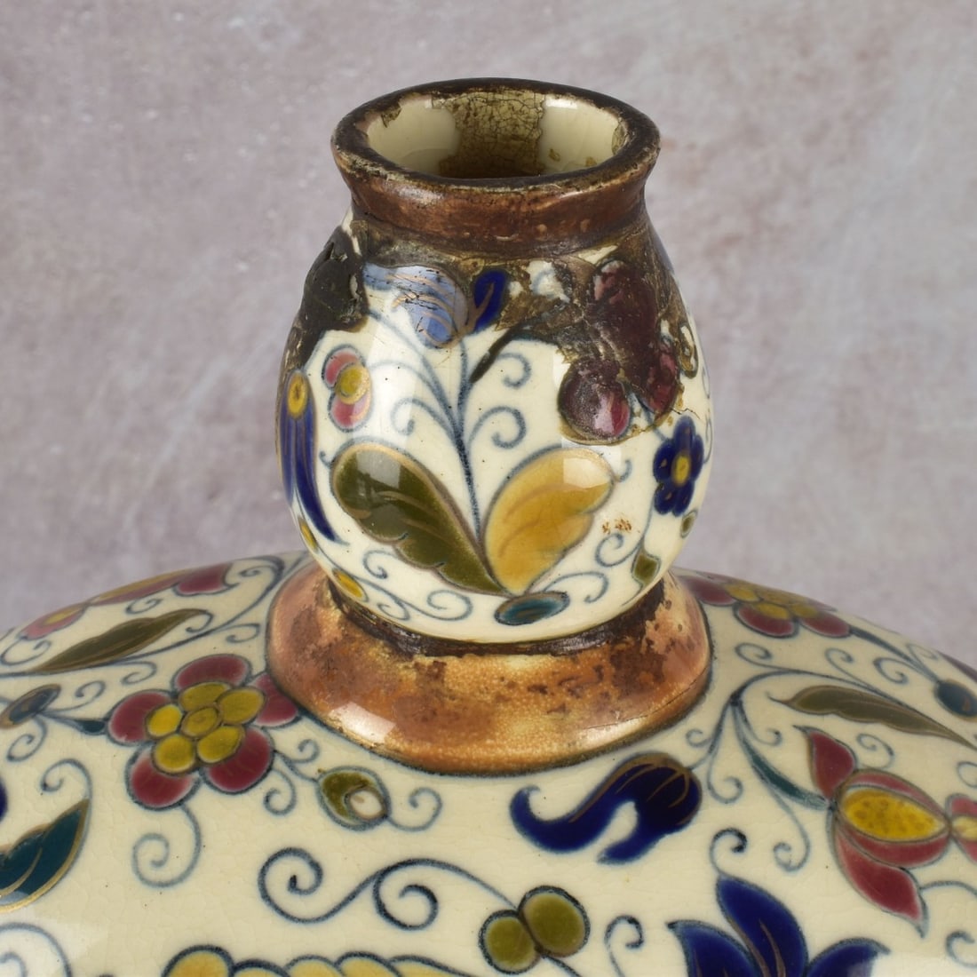 Hungarian Zsolnay Moon Flask Vase - 6