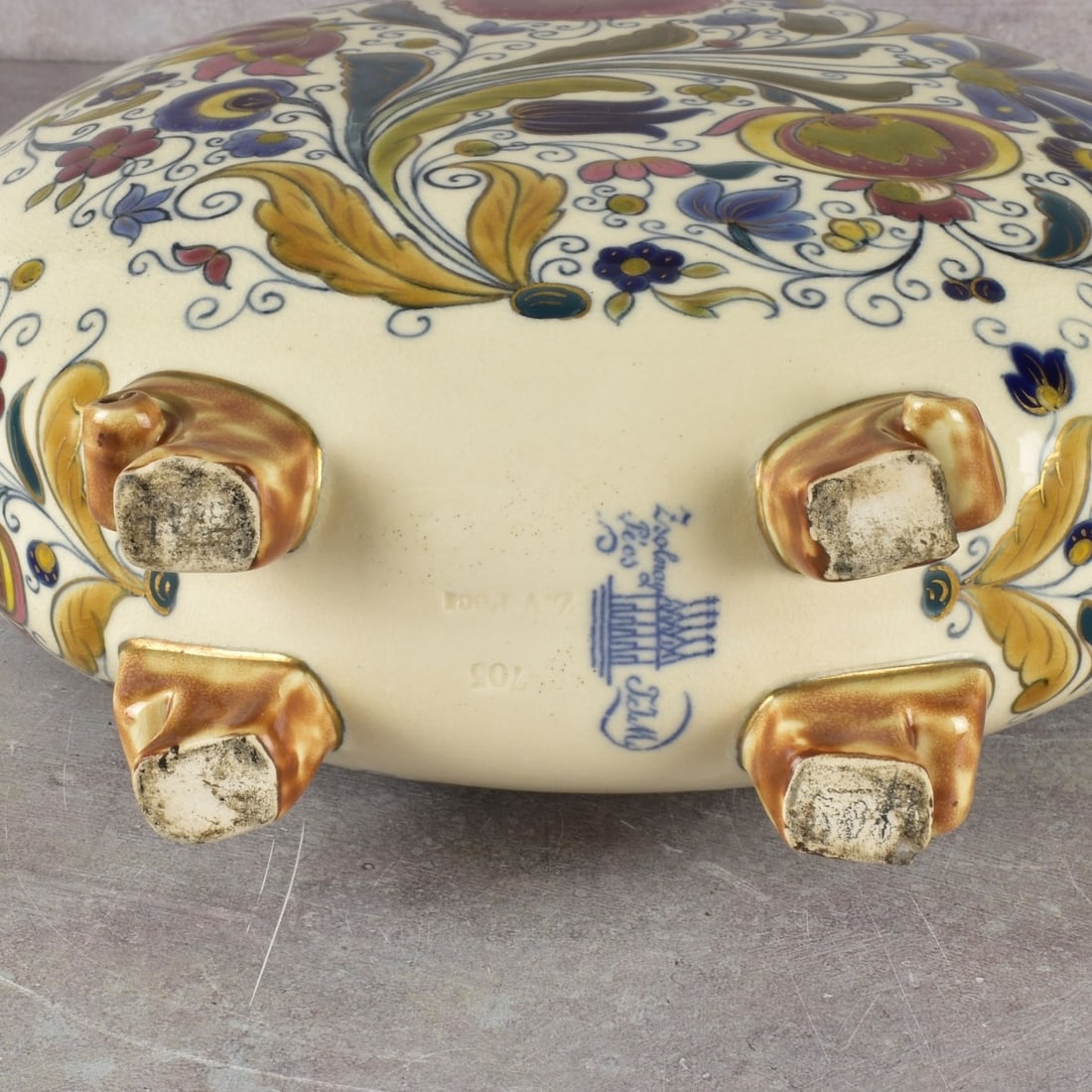 Hungarian Zsolnay Moon Flask Vase - 7