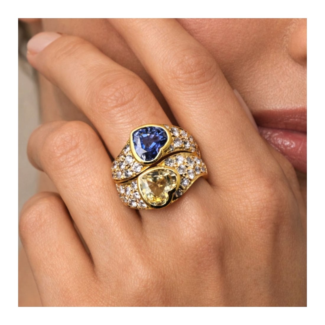 Sapphire, Diamond and 18K Rings (1 of 4)