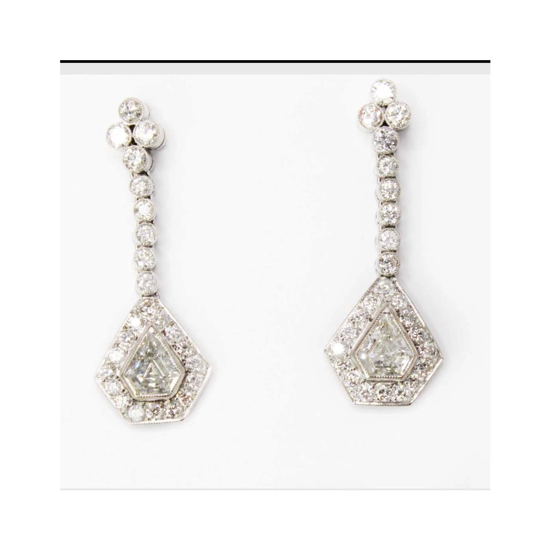 Diamond and Platinum Earrings (1 of 5)