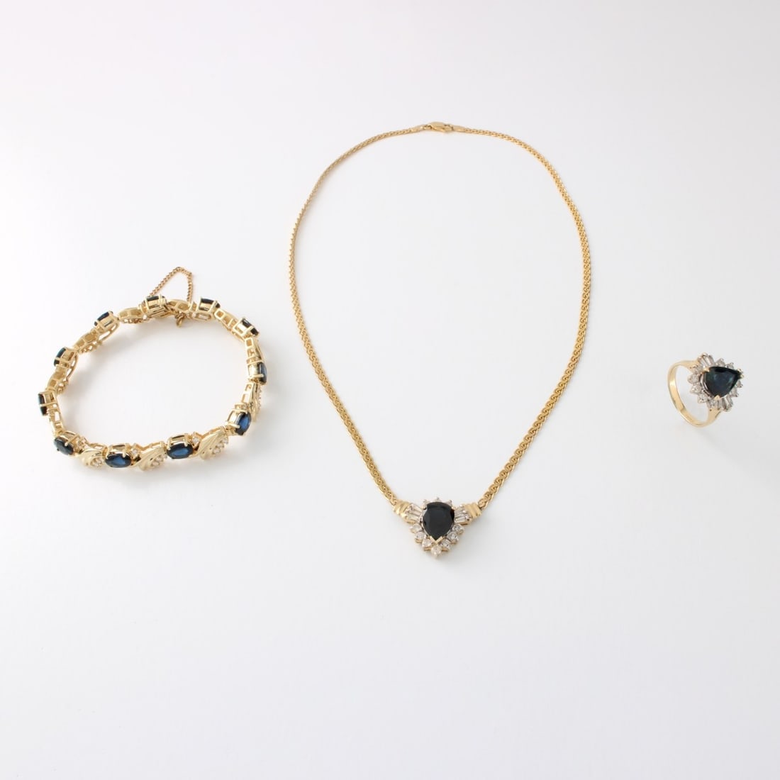 Sapphire, Diamond & 14K Jewelry Suite (1 of 7)