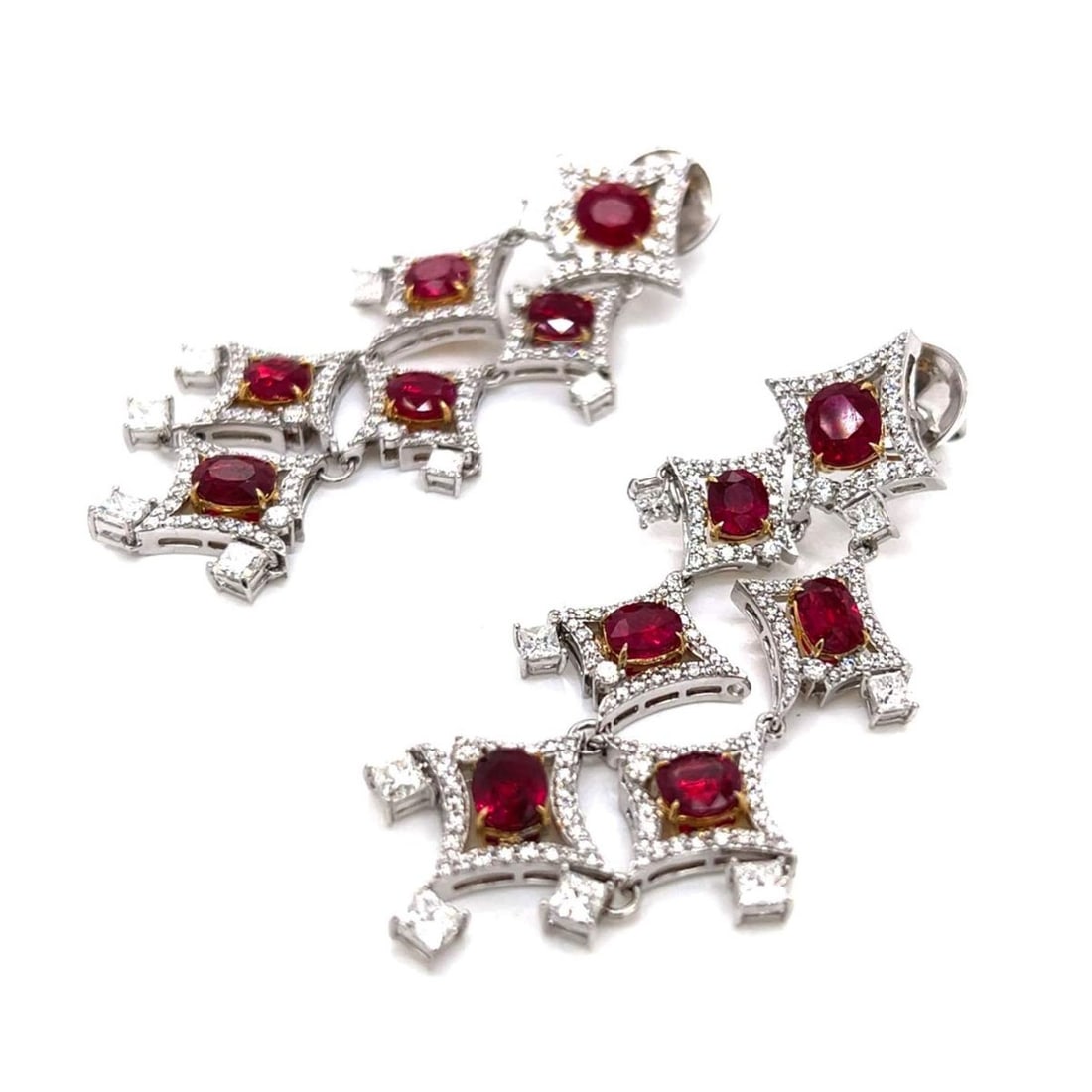 Ruby, Diamond and 18K Earrings - 2