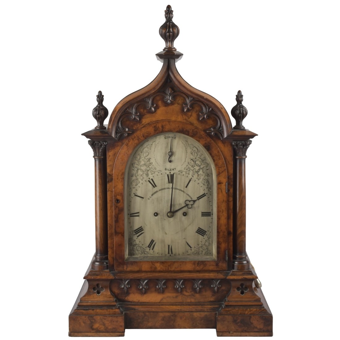 English 19th Century Gothic Style Clock (1 of 5)