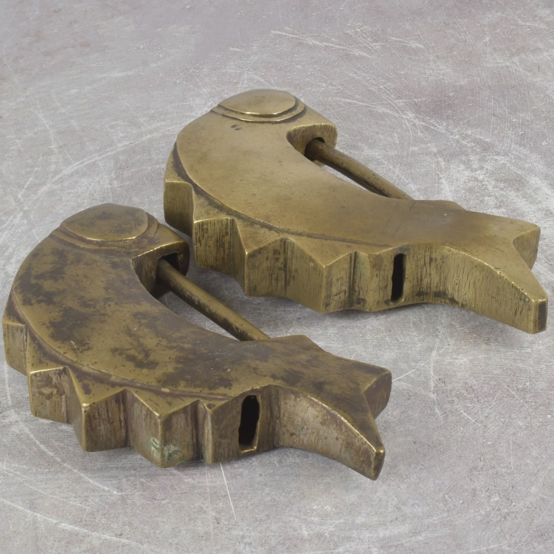 Antique Chinese Brass Locks - 4