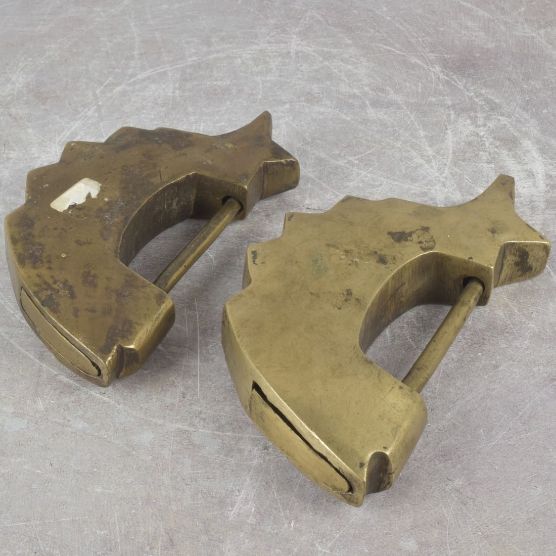 Antique Chinese Brass Locks - 9