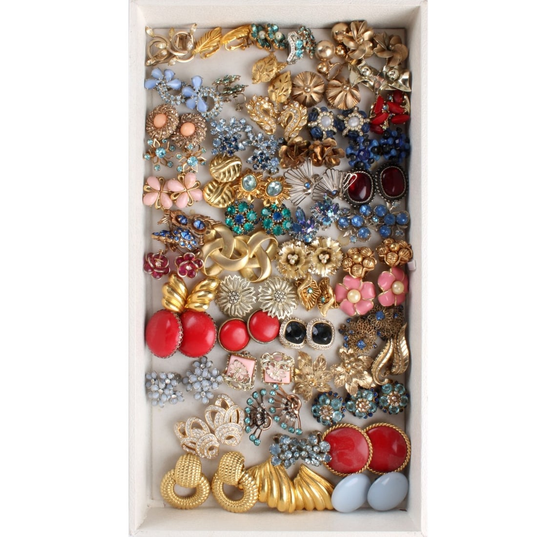 Tray Lot of Costume Earrings (1 of 2)