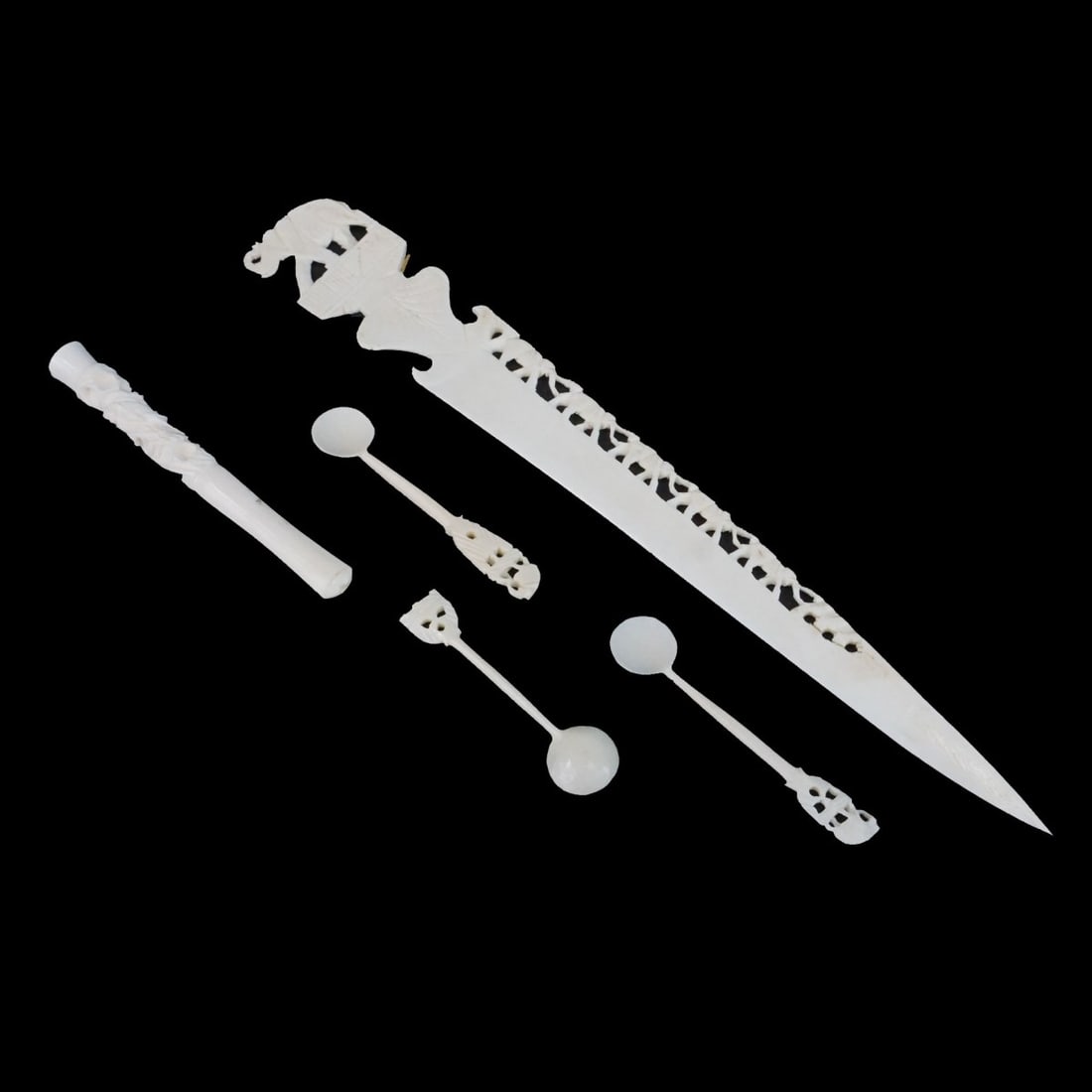 Carved Table Top Items - 3