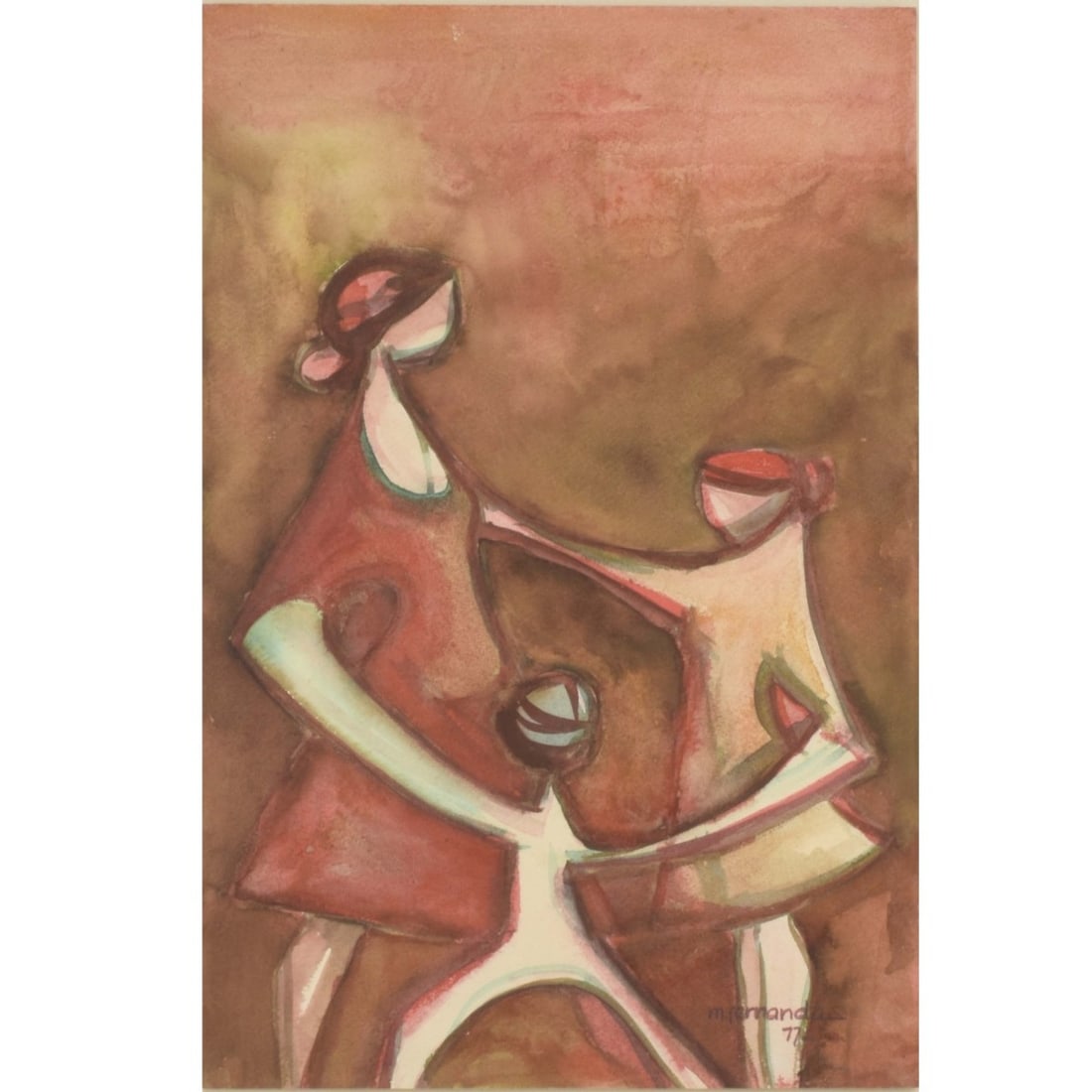 Abstract Figural Watercolor (1 of 6)