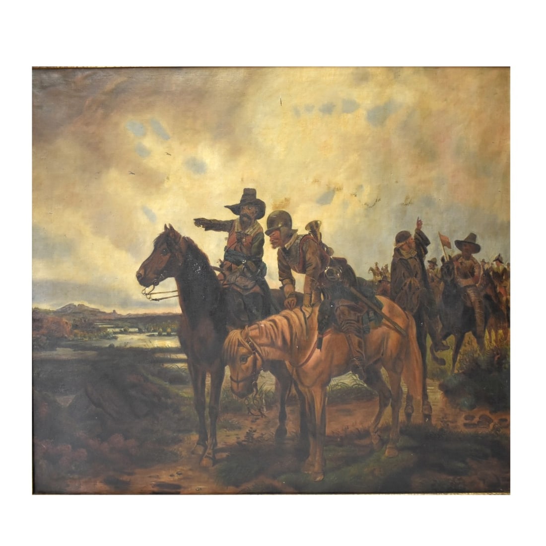 Oil on Canvas Turkish Battle Scene (1 of 9)