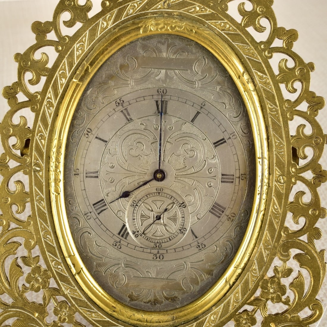 Victorian Style Brass Strut Clock - 2
