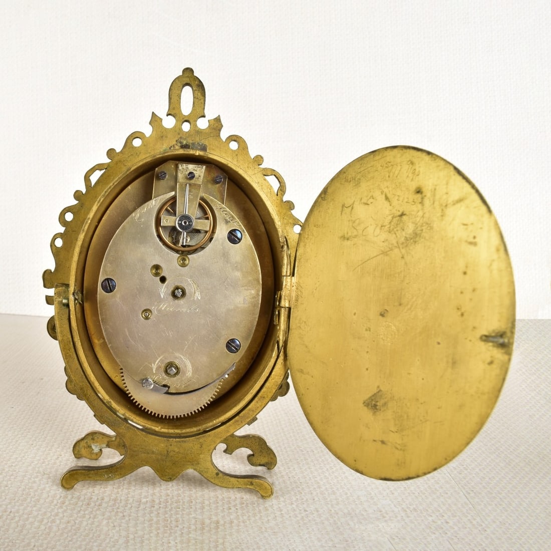Victorian Style Brass Strut Clock - 4