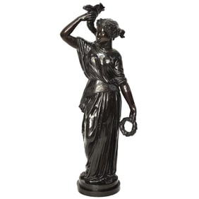 Serena Patinated Spelter Sculpture