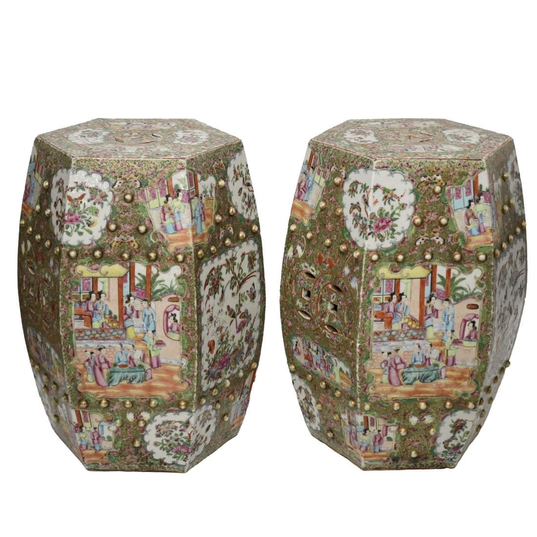 Chinese Rose Medallion Stools (1 of 9)