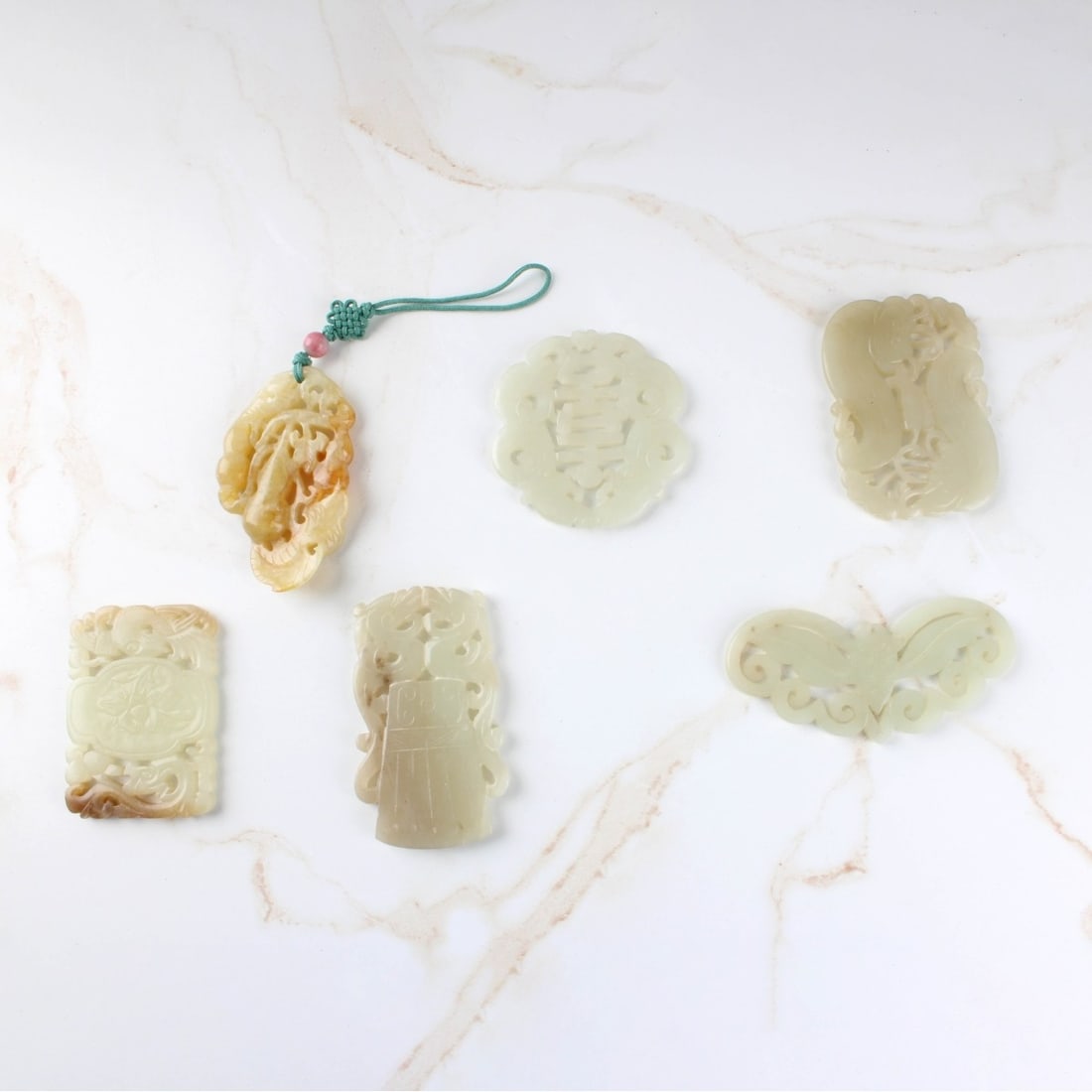 Antique Carved Jade Pieces (1 of 2)