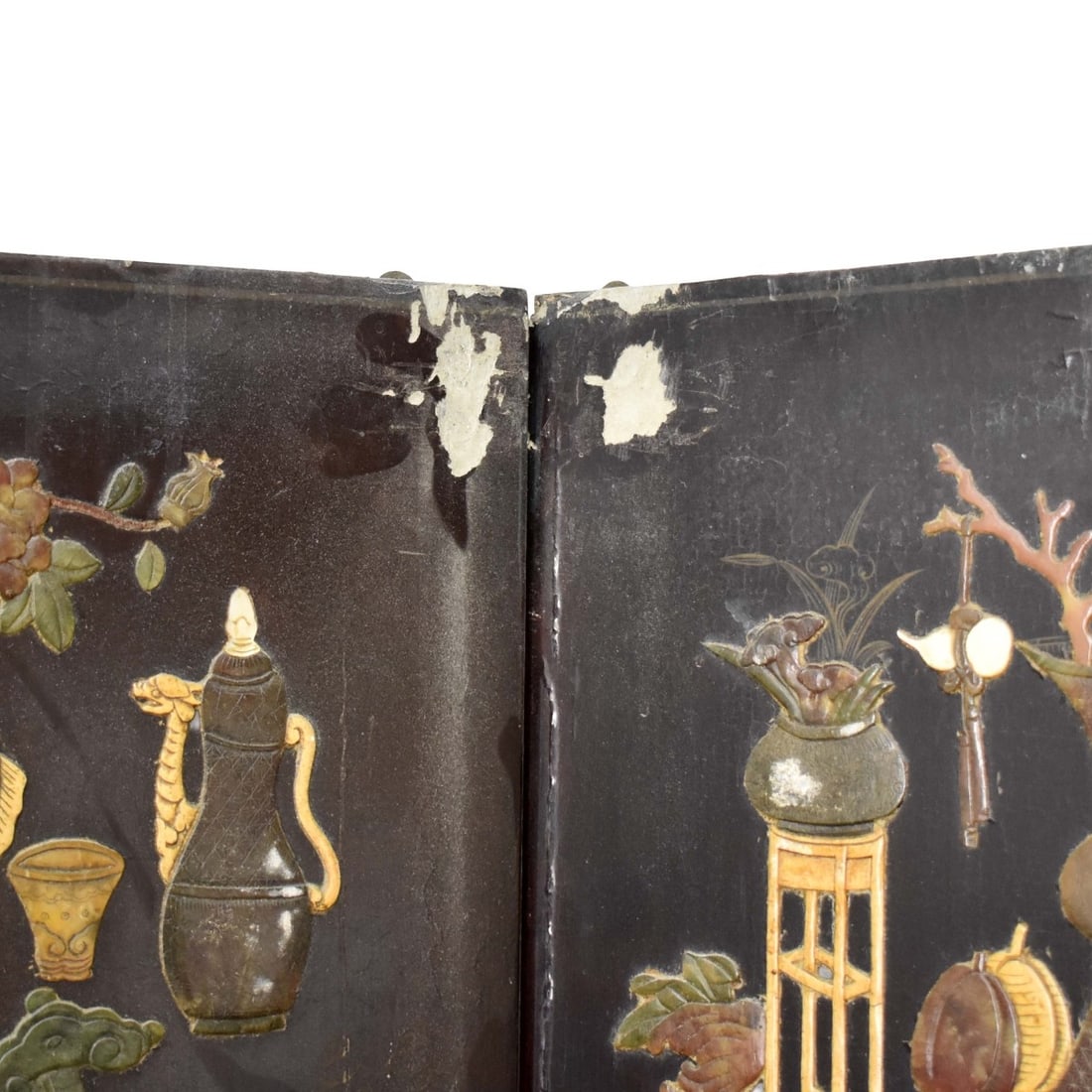 Chinese Hardstone Four Panel Room Screen - 6