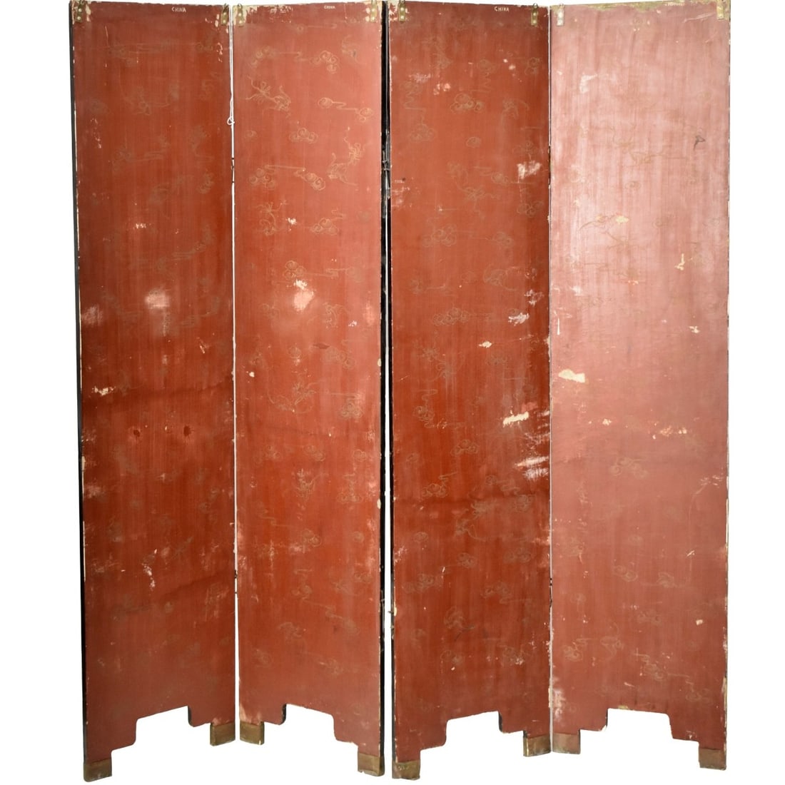 Chinese Hardstone Four Panel Room Screen - 9