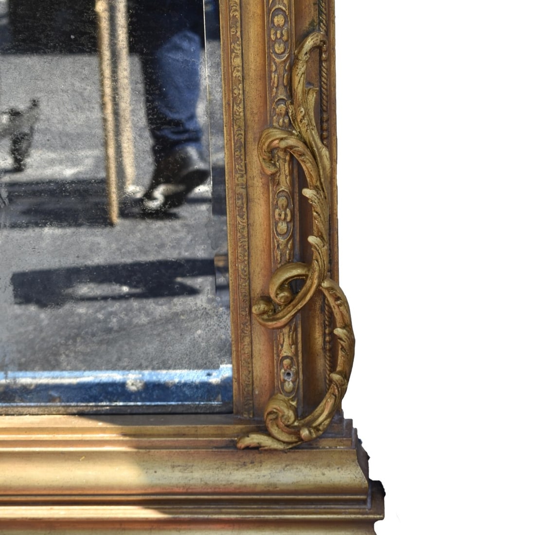 Large Giltwood Trumeau' Mirror - 4