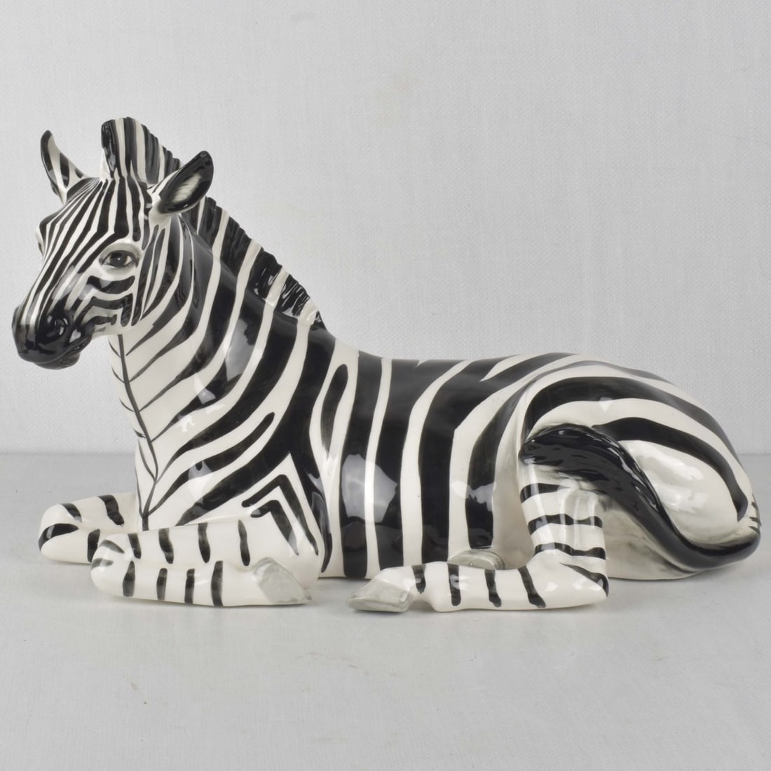 Mid-century Modern Ceramic Zebra Sculpture (1 of 7)