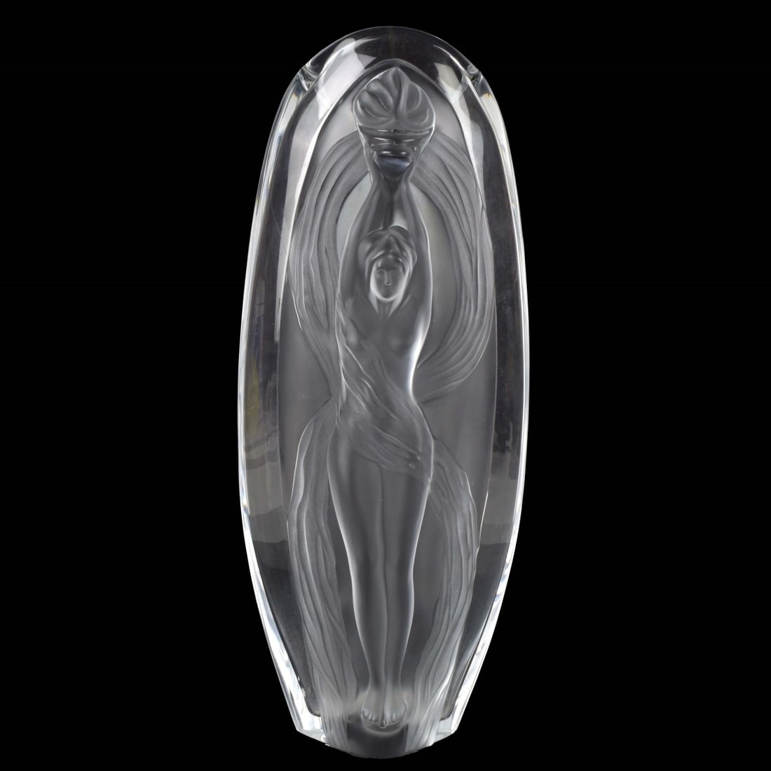 Lalique France "Erotica" Crystal Vase (1 of 8)
