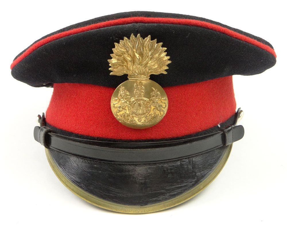 British or Canadian Hat and Badge. Hat with Canada: British or Canadian Hat and Badge. Hat with Canada Buttons, Label Signed Principal Cap, Cap Service Blue, CDN, GDS. C2 (CDMS) February 1962. Size 6-7/8. Tape Repair to Rear Interior Brim. Shipping $36