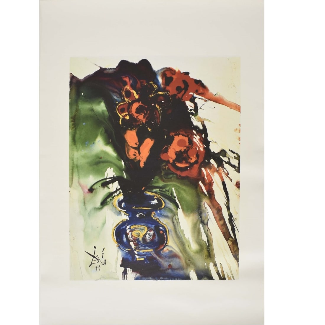 Salvador Dali, Spanish (1904-1989): Salvador Dali, Spanish (1904-1989) Giclee Print on Canvas. Image area measures: 18" high, 23-1/2" wide, canvas measures: 24" high, 35" wide. Kodner Galleries offers phone and absentee bidding at a