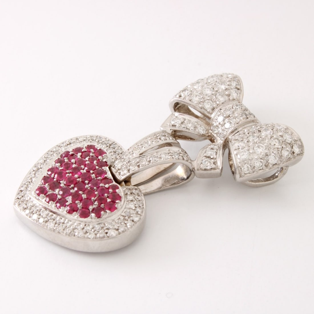 Diamond, Ruby and 18K Pendant - 2