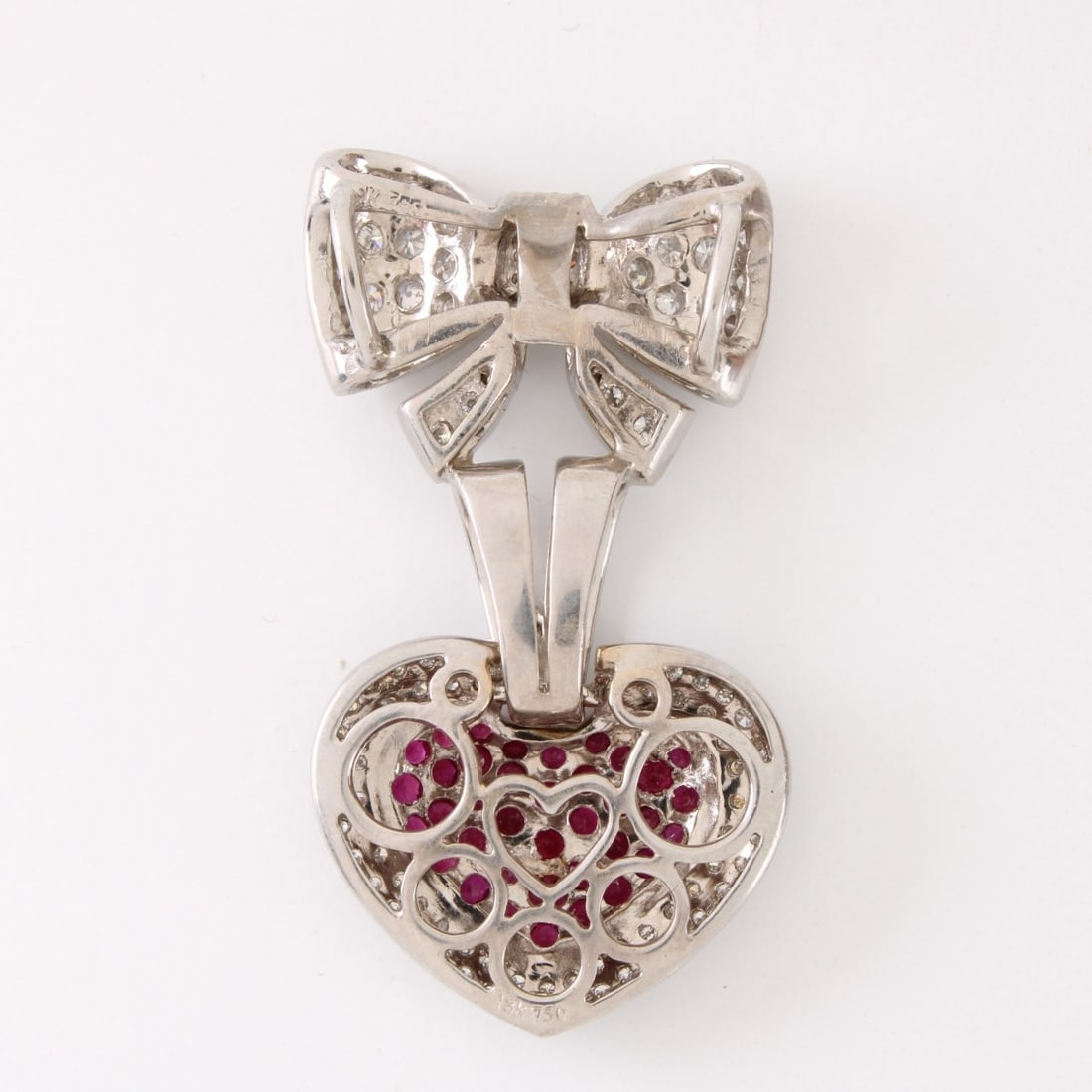 Diamond, Ruby and 18K Pendant - 3