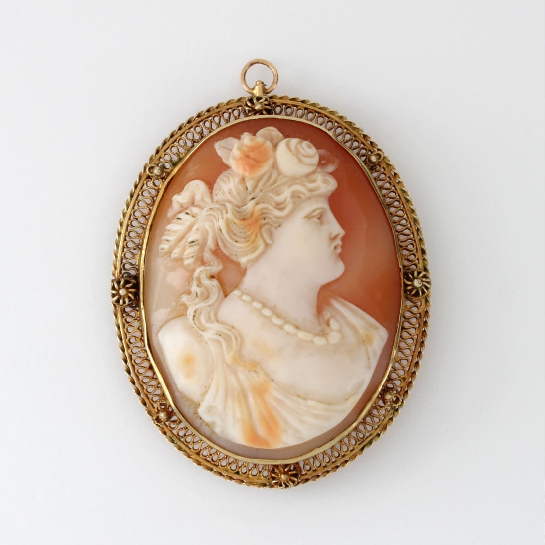 Cameo and 14K Pendant Brooch (1 of 4)