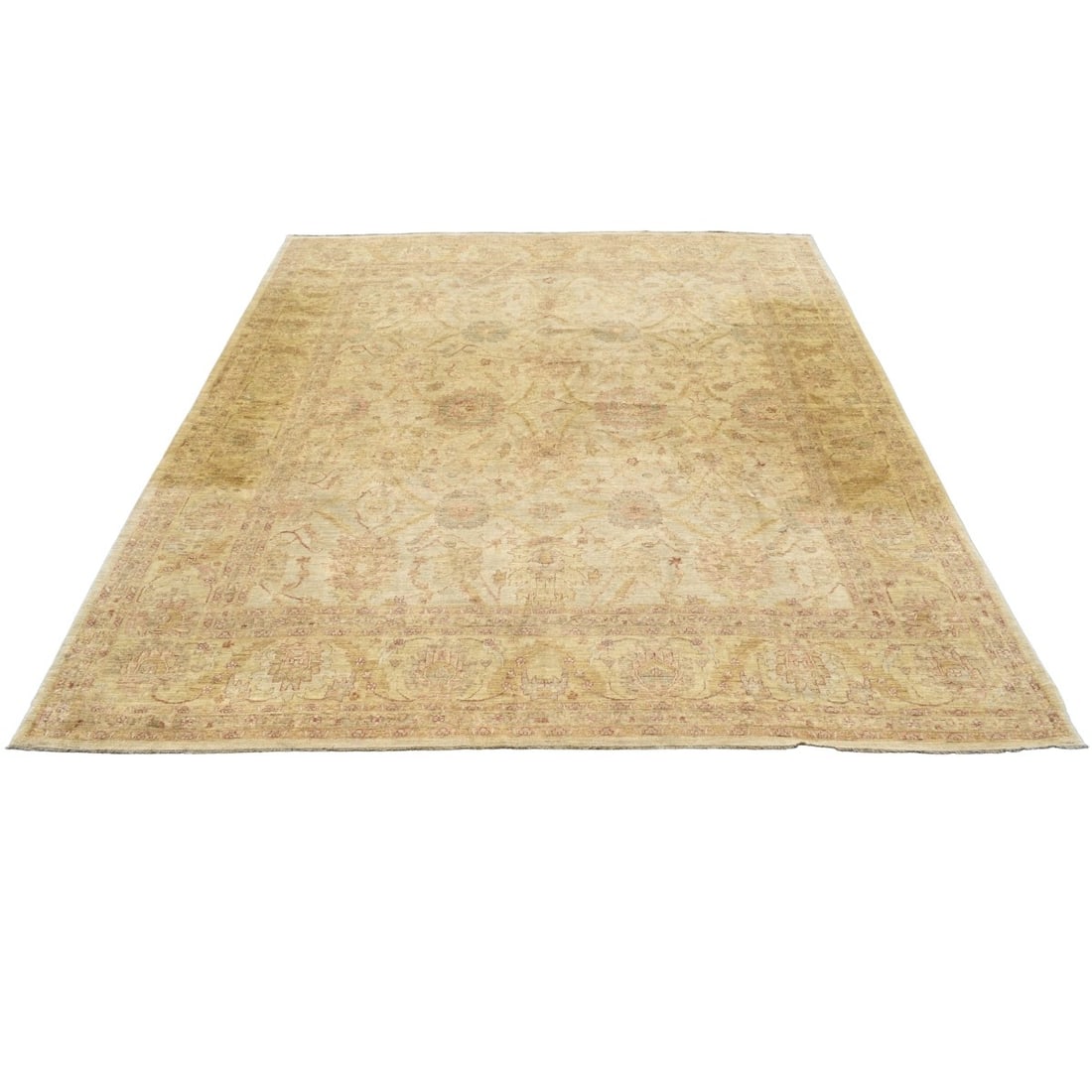 Modern Oushak Wool Carpet: Modern Oushak Wool Carpet. Measures: 178" x 143". Kodner Galleries offers phone and absentee bidding at a low, flat 21% buyer?s premium without surcharge or hidden fees. For information, please