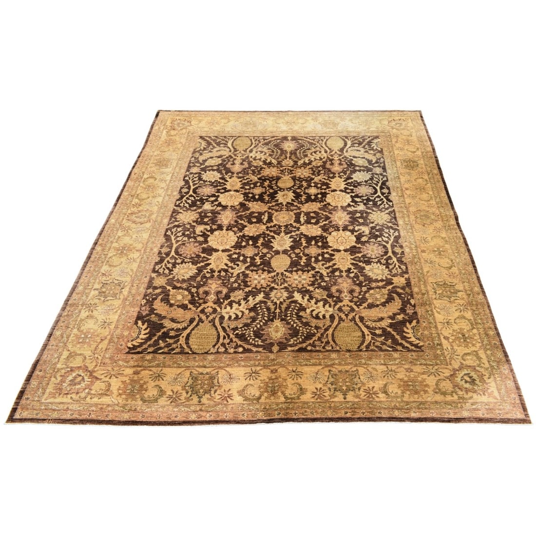 Modern Oushak Wool Carpet: Modern Oushak Wool Carpet. Measures: 146" x 111". Kodner Galleries offers phone and absentee bidding at a low, flat 21% buyer?s premium without surcharge or hidden fees. For information, please