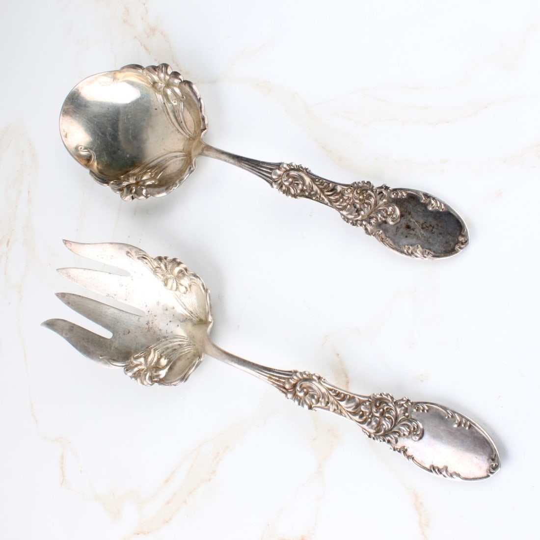 Old Amston Sterling Silver Salad Set (1 of 5)