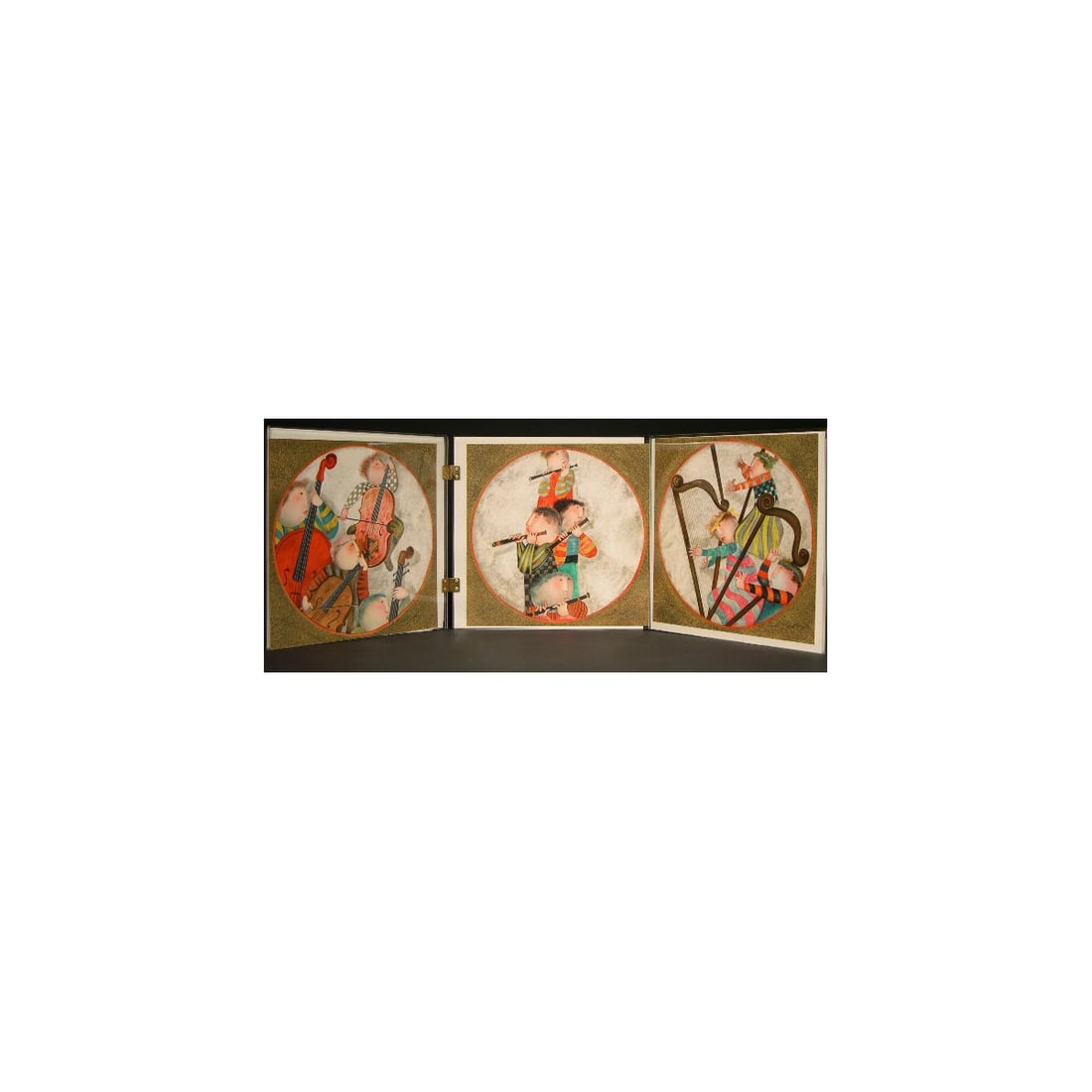 Graciela Rodo Boulanger "Musicians": Graciela Rodo Boulanger Bolivian (born1935- ) Suite of Six (6) Pictures Mounted in Connected Lucite Frame "Musicians" Some Pencil Signed, by Lubin Graphics. Outside Box Measures 13-3/4 Inches by 12-1/