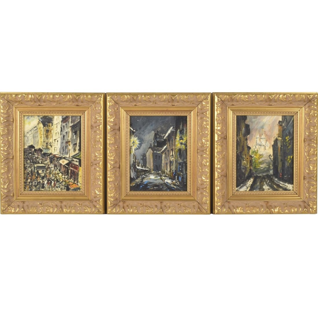 Oil on Board Parisian Street Scenes (1 of 6)