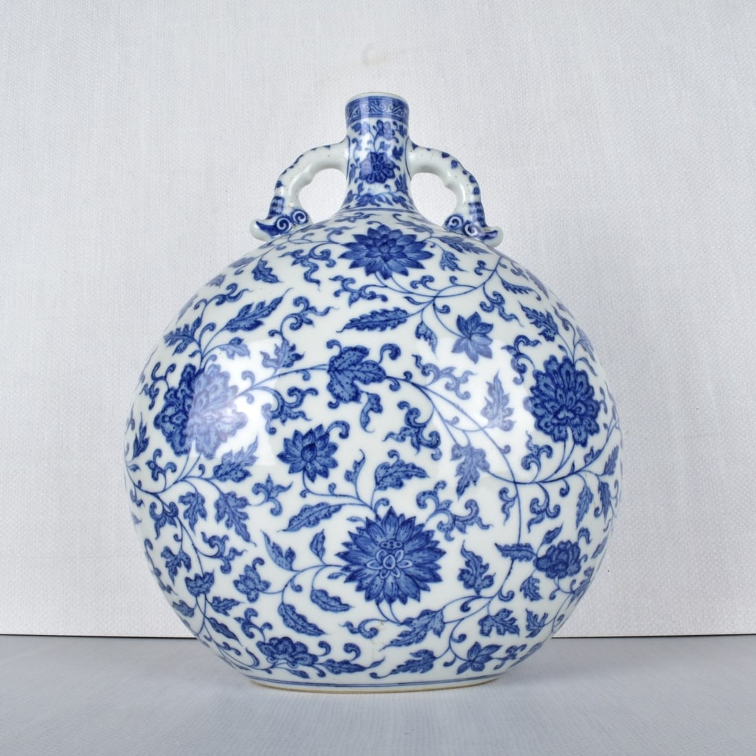 Porcelain Chinese Blue and White Moon Flask (1 of 6)