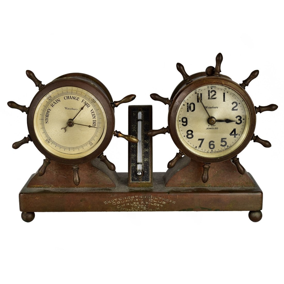 Waterbury Ships Clock and Barometer (1 of 7)